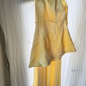 Elegant Yellow Evening Dress